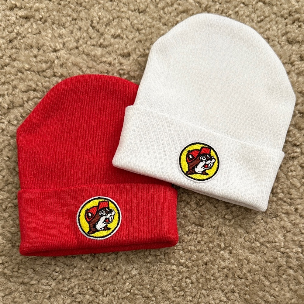 Kids Beanie Set with Buc-ee’s Logo - Red and White